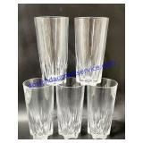 Lot of (5) Matching Crystal Glasses