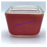 Vintage Small Red Pyrex Dish & Lid