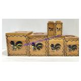 Wooden Woodpecker Canister Set & S + P Set