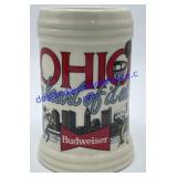 1991 Ohio 1st In Series Budweiser Beer Stein