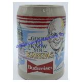 1991 Kansas Budweiser Beer Stein