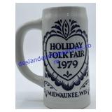1979 Holiday Folk Fair Beer Stein