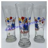 4 Spuds MacKenzie Bud Light Glasses