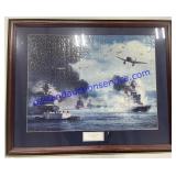Attack On Pearl Harbor Framed Puzzle 30-1/2"Wide