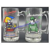 Pair of Spuds MacKenzie Bud Light Beer Mugs