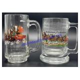 Pair of Budweiser Clydesdales Beer Mugs