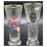 Pair of Carlsberg Pilsner Glasses
