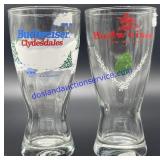 Pair of Budweiser Beer Glasses