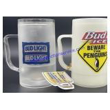 Pair of Budweiser Frosty Beer Mugs