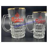Pair of Carlsberg Beer Mugs