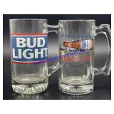 Pair of Bud Beer Mugs