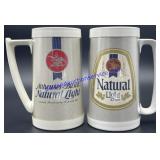 Pair of Plastic Natural Light Beer Mugs