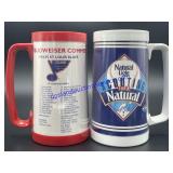 Pair of Plastic Budweiser Beer Mugs