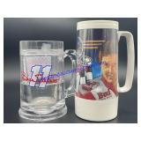 Pair of Budweiser Bill Elliott Beer Mugs