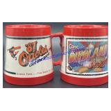 Pair of Plastic Budweiser Orioles Mugs