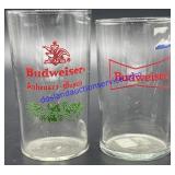 Pair of Small Budweiser Beer Glasses