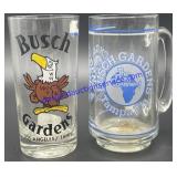 Pair of Busch Gardens Beer Glasses
