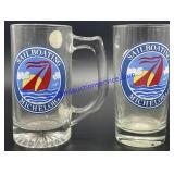 Pair of Michelob Sailboating Beer Glasses