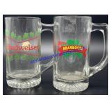 Pair of Budweiser Shamrock Beer Mugs
