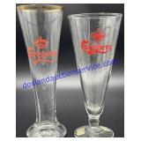 Pair of Carlsberg Beer Glasses