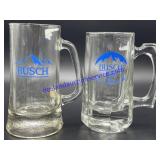 Pair of Busch Beer Mugs