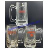 Lot of (3) Budweiser Beer Mugs