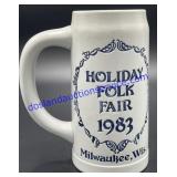 1983 Holiday Folk Fair Beer Stein
