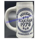 1978 Holiday Folk Fair Beer Stein