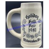 1981 Holiday Folk Fair Beer Stein