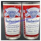 Pair of Budweiser Beer Glasses