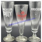 Lot of (3) Michelob Beer Glasses