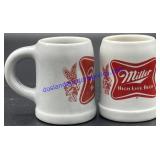 Pair of Mini Miller High Life Steins