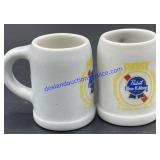 Pair of Mini PBR Beer Steins