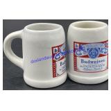 Pair of Mini Budweiser Beer Steins