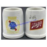 PBR & Schlitz Mini Beer Steins