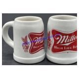 Pair of Mini Miller High Life Beer Steins