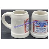 Pair of Mini Budweiser Beer Steins