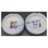 Pair of Budweiser Bill Elliott Ashtrays