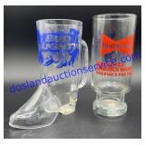 Plastic Bud Light Boot & Budweiser Glass