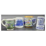 Lot of (4) Mini Steins