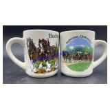 Pair of Budweiser Clydesdale Mugs