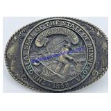 Tony Lama Seal of Minnesota Belt Buckle