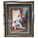 Mother/Daughter Piano Print 33-1/2" T x 27" W