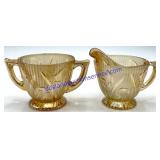 Vintage Iris & Herringbone Sugar & Cream Set