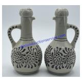 Set of Vintage Ceramarte Pottery Vinegar & Oil