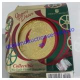 James Dean Gold Plated Christmas Ornament