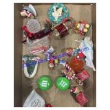 Flat of Misc. Christmas Ornaments