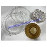 Decorative Tin, Glass Lamp Cover, Glass Pyrex Pie