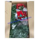 Box of Misc. Holiday Decor & Supplies