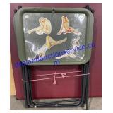 Lot of (4) Metal Folding TV Trays